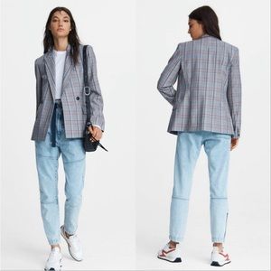 Rag & Bone Elise Plaid Double Breasted Blazer